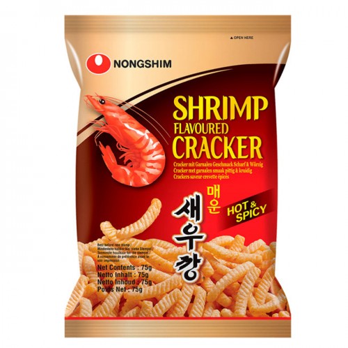Nongshim Чипсы креветочные запеченные острые, 75 г