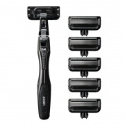 KAI AUGER Безопасная мужская бритва с 5-ю лезвиями (6 сменных кассет) KAI AUGER Безопасная мужская бритва с 5-ю лезвиями (6 сменных кассет)