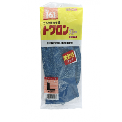 TOWA GLOVES Перчатки для бытовых, хозяйственных и строительных работ по дому и саду из натурального каучука, с подкладкой из хлопка, размер L