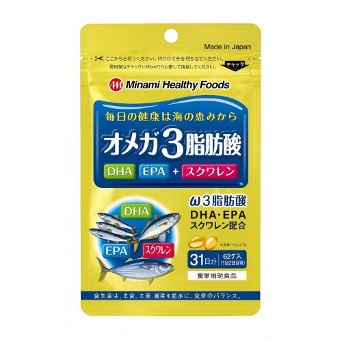 Minami Healthy Foods Омега-3 и Сквален, 62 капсулы на 31 день