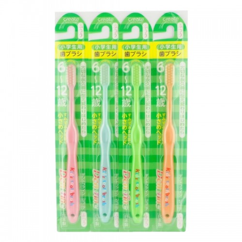 Набор детских зубных щеток с компактной чистящей головкой для детей 6-12 лет, 4 шт
