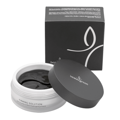 Beauugreen Sea Cucumber&Black Hydrogel Eye Patch (Big Type) Маски-патчи увеличенного размера с экстрактом морского огурца и черным гидрогелем против отечности и морщин, 30 пар