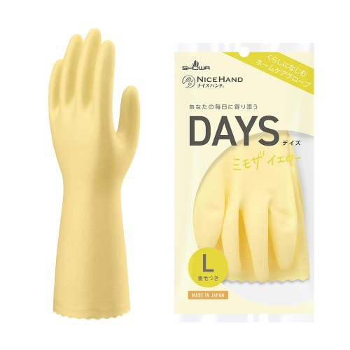 SHOWA GLOVES Nice Hand DAYS Хозяйственные перчатки с флисовой подкладкой и усиленными кончиками пальцев SHOWA GLOVES Nice Hand DAYS Хозяйственные перчатки с флисовой подкладкой и усиленными кончиками пальцев