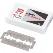 FEATHER 'Flamingo T' Сменные двухсторонние лезвия (с платиной), 10 шт FEATHER 'Flamingo T' Сменные двухсторонние лезвия (с платиной), 10 шт