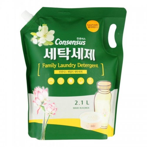 Consensus Liquid Laundry Detergent Жидкое средство для стирки (для всей семьи), аромат детской присыпки