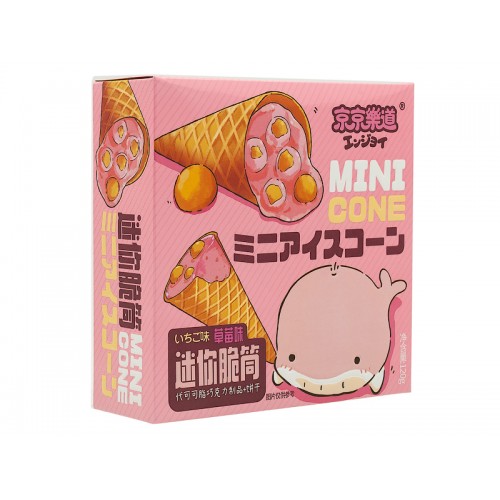 GuandongLefen Печенье мини-конус со вкусом клубники, 120г GuandongLefen Печенье мини-конус со вкусом клубники, 120г