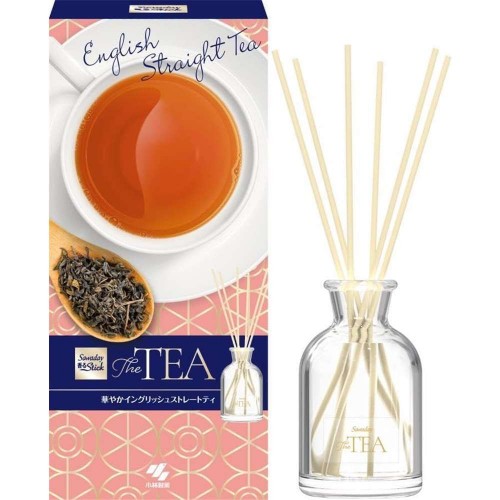 Kobayashi Ароматический диффузор ENGLISH STRAIGHT TEA 'Цветочный' (стеклянный флакон + наполнитель + палочки), 70 мл