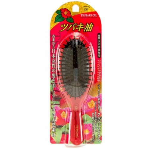 Щетка Ikemoto Tsubaki Oil Cushion Brush для ухода и восстановления поврежденных волос с маслом камелии японской Щетка Ikemoto Tsubaki Oil Cushion Brush для ухода и восстановления поврежденных волос с маслом камелии японской