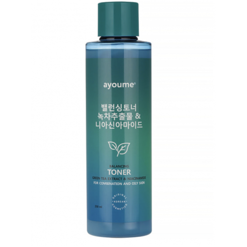 AYOUME GREEN TEA & NIACINAMIDE Тонер для лица балансирующий с экстрактом зеленого чая и ниацинамидом