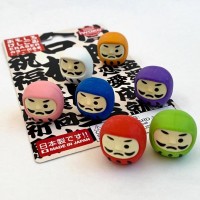 IWAKO Puzzle Eraser Color Daruma Набор ластиков Дарума, 7 шт в упаковке