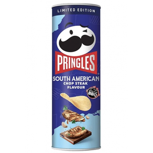 Pringles Чипсы со вкусом Южноамериканского отбивного Стейка, 100 г