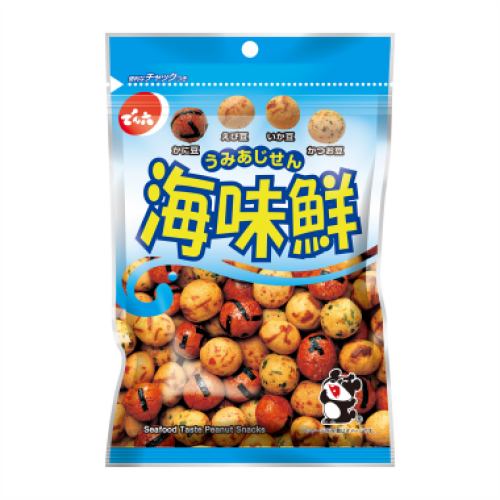 Denroku Японские арахисовые снеки '4 вкуса моря' с морепродуктами, 75 г Denroku Японские арахисовые снеки '4 вкуса моря' с морепродуктами, 75 г