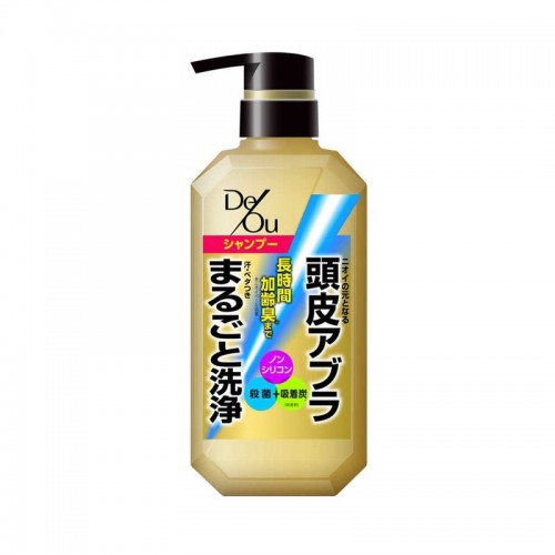 ROHTO DeOu Scalp Care Мужской шампунь для ухода за кожей головы против неприятного запаха, с абсорбирующим углем и освежающим ароматом цитрусовых трав