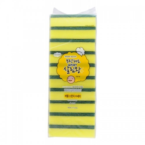 INSAN Губка для мытья посуды двухслойная, верхний слой с абразивными волокнами INSAN Губка для мытья посуды двухслойная, верхний слой с абразивными волокнами