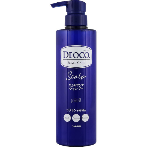 ROHTO Deoco Scalp Care Шампунь для ухода за волосами и кожей головы против неприятного запаха, со сладким цветочным ароматом, флакон с дозатором