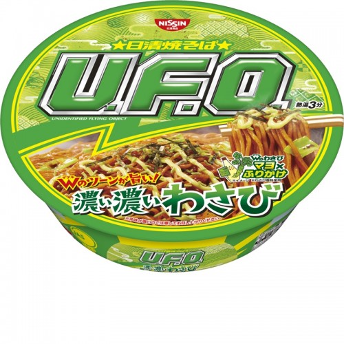 NISSIN UFO Соба Шиояки умами, со вкусом говяжьих ребрышек и маслом из лука-порей, чашка 105г