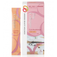 Shiseido The Collagen Cycle Shot Refresh Коллаген с кроцетином для рабочего настроя, 7 стиков на 7 дней