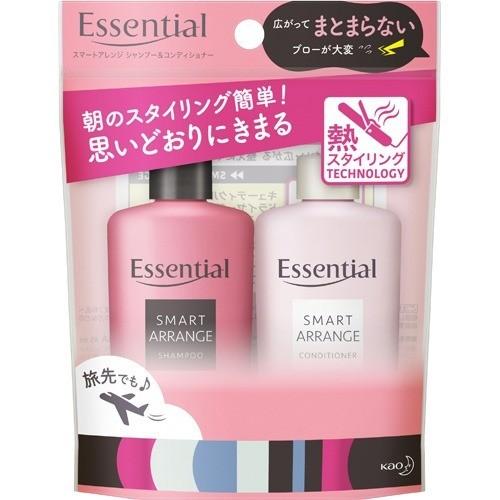 KAO Шампунь + кондиционер 'Essential' для сухих и повреждённых волос разглаживающий кутикулу 'Объём и блеск' (мини-набор) 45 мл х 2 шт KAO Шампунь + кондиционер 'Essential' для сухих и повреждённых волос разглаживающий кутикулу 'Объём и блеск' (мини-набор) 45 мл х 2 шт