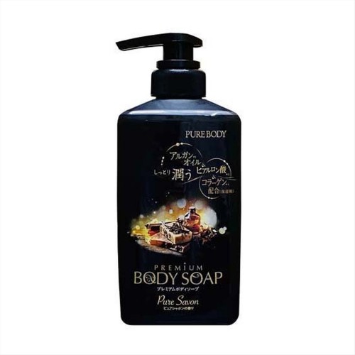 Mitsuei Pure Body Premium Увлажняющий гель для душа с аргановым маслом, гиалуроновой кислотой и коллагеном с ароматом утренней свежести 500 мл