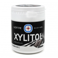 Lotte Резинка жевательная Xylitol чёрная мята, баночка, 133 г