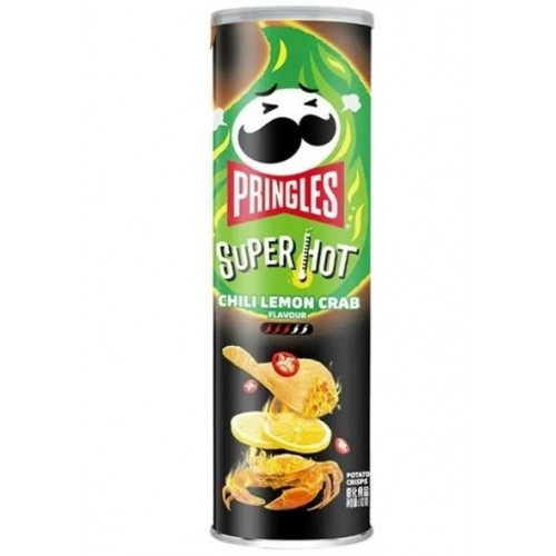 Чипсы Pringles с крабом, лимоном и чили Супер Острые, 110 г