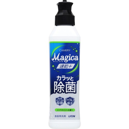 LION Charmy Magica Quickdrying Plus Dry Sterilization Citrus Mint Средство для мытья посуды с эффектом быстрого высыхания посуды