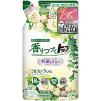LION Top Antibacterial Shiny Rose Жидкое средство для стирки с антибактериальным эффектом и натуральными ароматическими ингредиентами, с ароматом розы, сменная упаковка