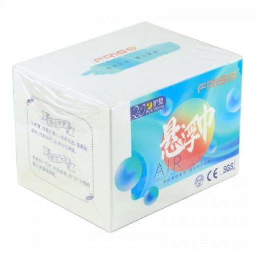 FRISS Panty Liner 'Air Feeling' Премиальные ежедневные гигиенические прокладки для женщин (Чип 5 в 1 с турмалином, наносеребром и полифенолами чая), 20шт/уп, 155мм,1 капля FRISS Panty Liner 'Air Feeling' Премиальные ежедневные гигиенические прокладки для женщин (Чип 5 в 1 с турмалином, наносеребром и полифенолами чая), 20шт/уп, 155мм,1 капля