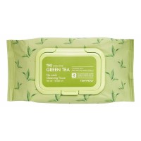 TONYMOLY Салфетки для снятия макияжа с экстрактом зеленого чая, 100шт