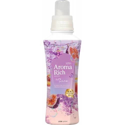 LION Aroma Rich Fig & Lilac Кондиционер для белья с ароматом инжира и сирени, 400 мл