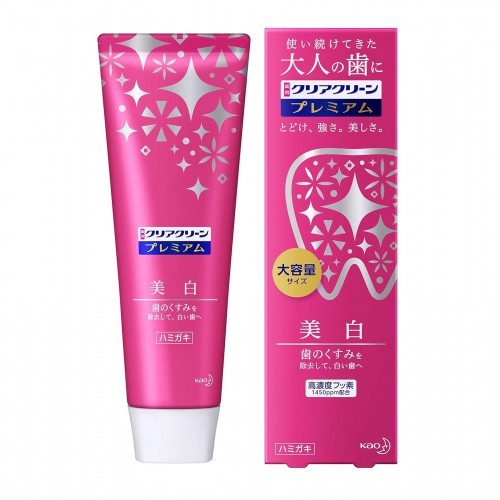 KAO Clear Clean Премиальная зубная паста комплексного действия для отбеливания и восстановления эмали с микрогранулами