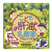 'Unimat Riken' Рыбий жир с витаминами и молочнокислыми бактериями жевательные конфеты со вкусом винограда, 100 таблеток 'Unimat Riken' Рыбий жир с витаминами и молочнокислыми бактериями жевательные конфеты со вкусом винограда, 100 таблеток