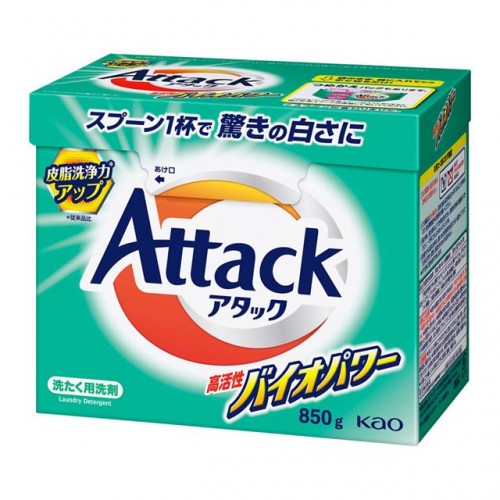 KAO Attack Highly Active Bio Power Концентрированный стиральный порошок с комплексом активных биоэнзимов, с ароматом цветочного мыла