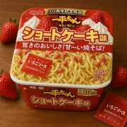 Myojo Foods Лапша Якисоба 'Ипей Тян' с клубникой и взбитыми сливками 'Ночной рынок', 112 г Myojo Foods Лапша Якисоба 'Ипей Тян' с клубникой и взбитыми сливками 'Ночной рынок', 112 г