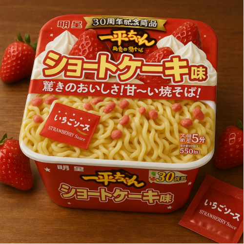 Myojo Foods Лапша Якисоба 'Ипей Тян' с клубникой и взбитыми сливками 'Ночной рынок', 112 г Myojo Foods Лапша Якисоба 'Ипей Тян' с клубникой и взбитыми сливками 'Ночной рынок', 112 г