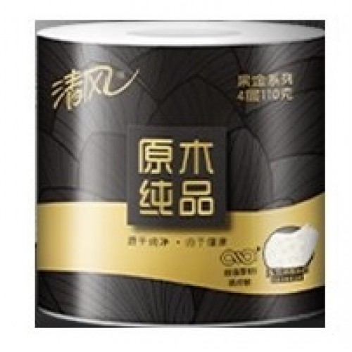 GH Премиальная ультрамягкая туалетная бумага 'Breeze Black gold' (четырёхслойная, с тиснёным рисунком) 15 м х 1 рулон