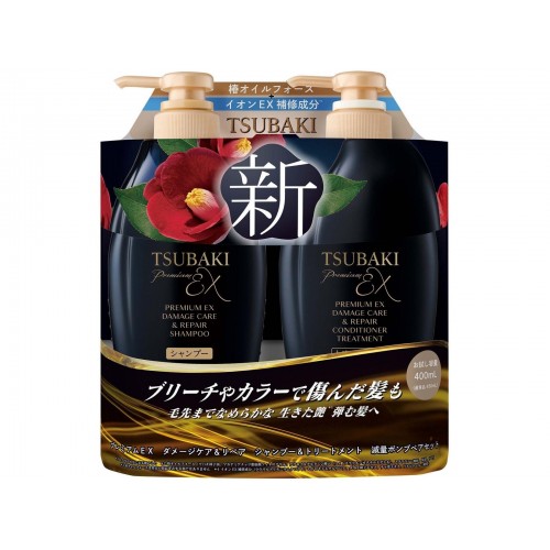 FINETODAY Tsubaki Набор для восстановления и предотвращения повреждений волос, с ароматом листьев камелии: шампунь + кондиционер