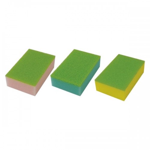 PRO SPONGE S Профессиональная губка для посуды с антибактериальной пропиткой, двухслойная, без абразивных частиц, 1 шт, 11x7х3 см PRO SPONGE S Профессиональная губка для посуды с антибактериальной пропиткой, двухслойная, без абразивных частиц, 1 шт, 11x7х3 см