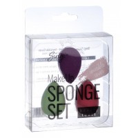 SINGI (Цвета LIGHT GREEN, HOT PINK, PURPLE) Набор спонжей для макияжа глаз