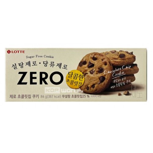 Lotte ZERO Chocolate Chip Cookie Печенье без сахара с шоколадной крошкой
