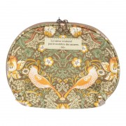 Косметичка женская овальная 'Цветы и птицы', хаки Косметичка женская овальная 'Цветы и птицы', хаки