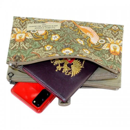 Косметичка женская 'Цветы и птицы', цвет хаки Косметичка женская 'Цветы и птицы', цвет хаки