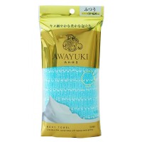AWAYUKI Мочалка для тела средней жесткости, голубая