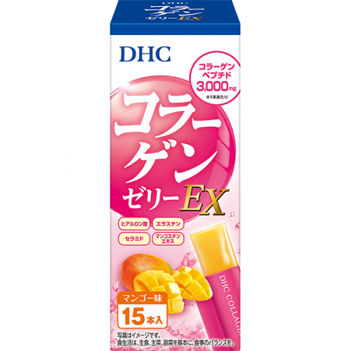 DHC Collagen Jelly EX Коллагеновое желе со вкусом манго 3000 мг, 15 стикиков