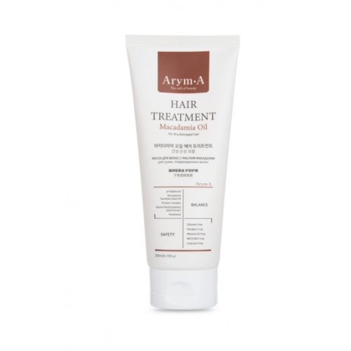  Маска для волос с маслом макадамии для сухих поврежденных волосы Aryma Macadamia oil scalp scaler