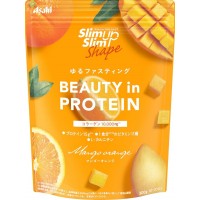 Asahi Slim Up Slim Shape Beauty Protein Протеиновый коктейль с коллагеном, лактобактериями, ГАБА и L-карнитином, вкус манго и апельсина