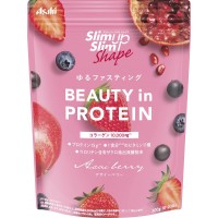 Asahi Slim Up Shape Beauty Protein Acai Berry Протеиновый коктейль с коллагеном, лактобактериями и экстрактом граната для похудения, ягодный вкус