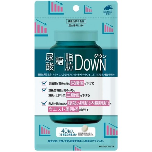 Unimat Riken Uric Acid, Sugar, Fat DOWN Комплекс с лютеолином для снижения сахара и мочевой кислоты, усиления метаболизма