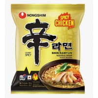 Лапша б/п Шин Рамен со вкусом острой курицы Nongshim, 120 г (пакет)