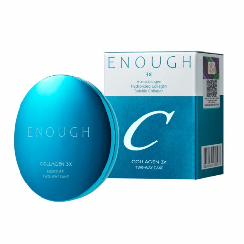 Увлажняющая пудра с коллагеном со сменным блоком ENOUGH Collagen 3X Moisture Two-way Cake SPF28 PA++